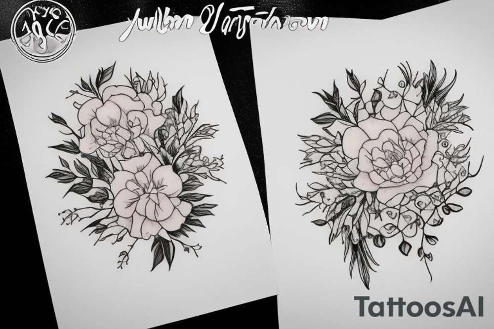 July birth flower. Oliver written with the stem tattoo idea