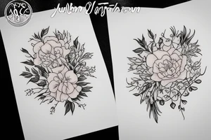 July birth flower. Oliver written with the stem tattoo idea