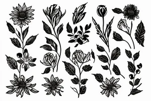 July birth flower. Oliver written with the stem tattoo idea
