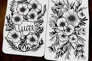 July birth flower. Oliver written with the stem tattoo idea