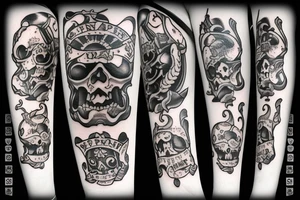 Ace of spades hand cannon momento mori tattoo idea