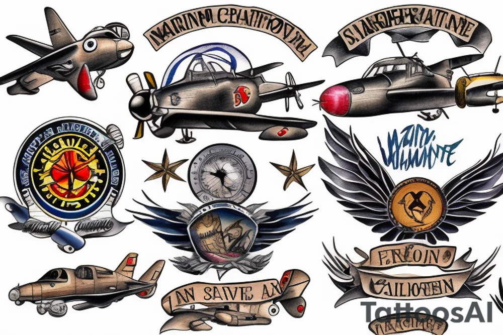 Marine aviation tattoo idea