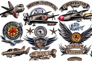 Marine aviation tattoo idea