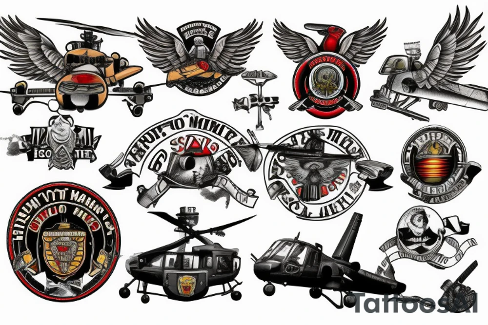 USMC helicopter tattoo idea