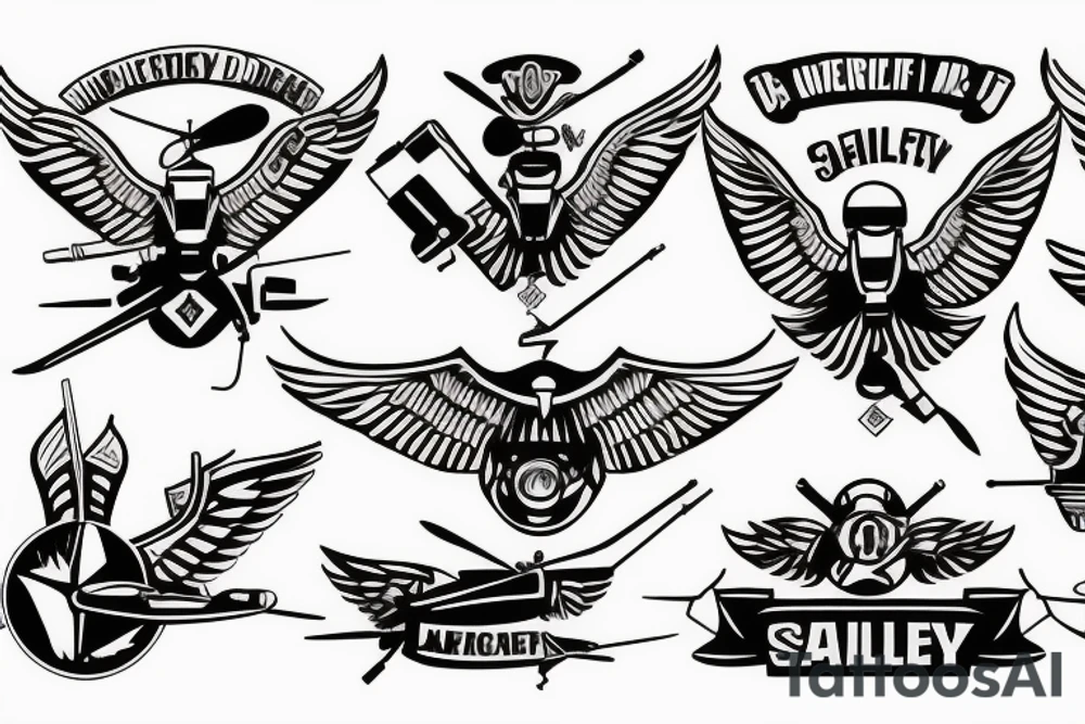 Military helicopter tattoo idea
