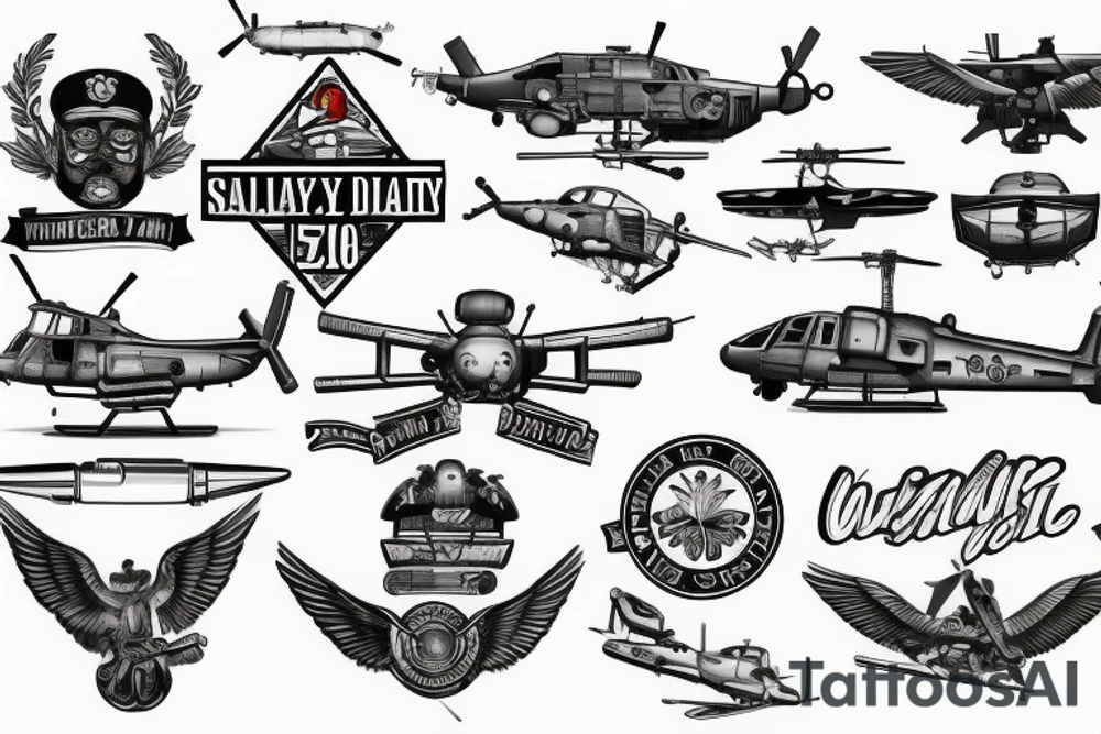 Military helicopter tattoo idea