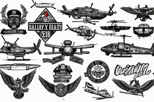 Military helicopter tattoo idea