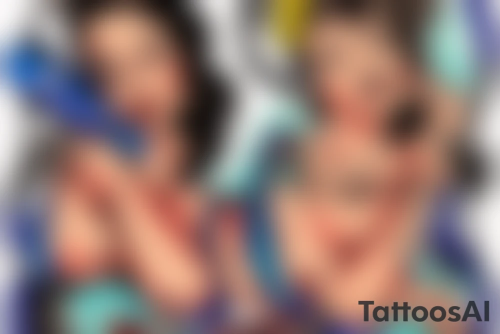 A pin up sitting on a helicopter tattoo idea