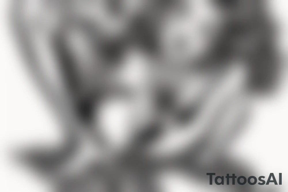 A pin up sitting on a helicopter tattoo idea