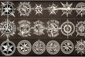 Steam punk compass rose tattoo idea
