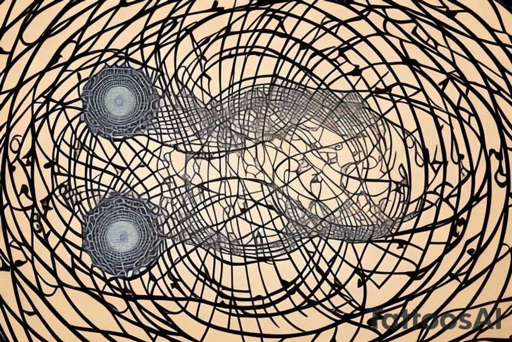 At its core, the framework of the design embraces the profound beauty of the Fibonacci sequence and the Tree of Life, creating a mesmerizing visual representation of growth, balance, and interconnectedness.

Nestled within this intricate framework, the astrology symbol for Cancer, a celestial constellation portraying the Cancer zodiac sign is delicately etched into the framework, incorporate the sequence of angel numbers 222, 333, 444, and 555. the yin yang symbol, derived from ancient Chinese philosophy,  Include this in the design tattoo idea