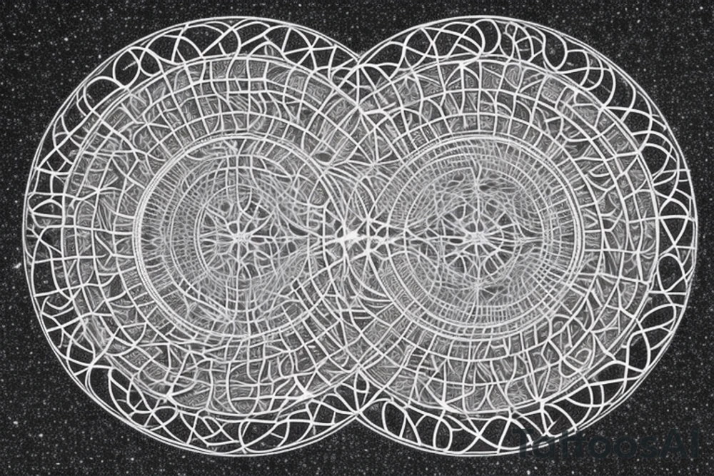 At its core, the framework of the design embraces the profound beauty of the Fibonacci sequence and the Tree of Life, creating a mesmerizing visual representation of growth, balance, and interconnectedness.

Nestled within this intricate framework, the astrology symbol for Cancer, a celestial constellation portraying the Cancer zodiac sign is delicately etched into the framework, incorporate the sequence of angel numbers 222, 333, 444, and 555. the yin yang symbol, derived from ancient Chinese philosophy,  Include this in the design tattoo idea