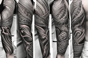warrior sleeve tattoo idea