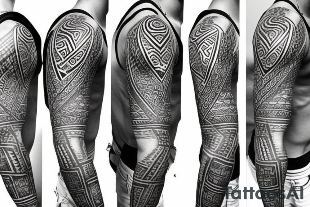 Tribal sleeve tattoo idea