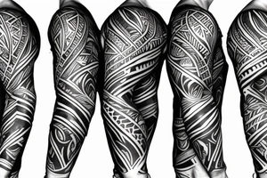 jungle warrior sleeve tattoo idea