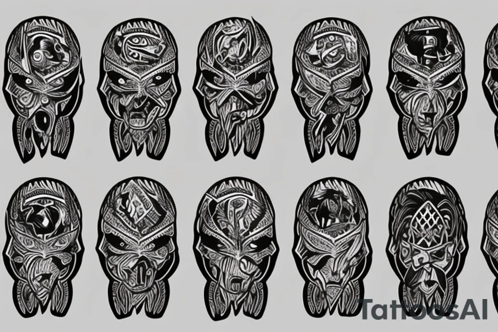 warrior sleeve tattoo idea