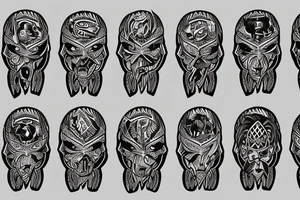 warrior sleeve tattoo idea