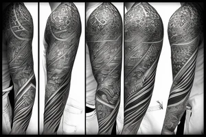 warrior sleeve tattoo idea