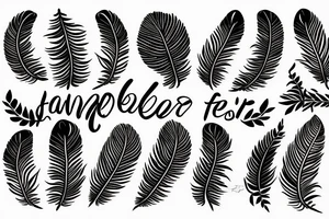 sleeve jungle feathers fear tattoo idea