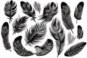 sleeve jungle feathers fear tattoo idea