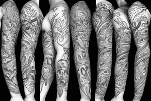 sleeve jungle with arm tattoo idea