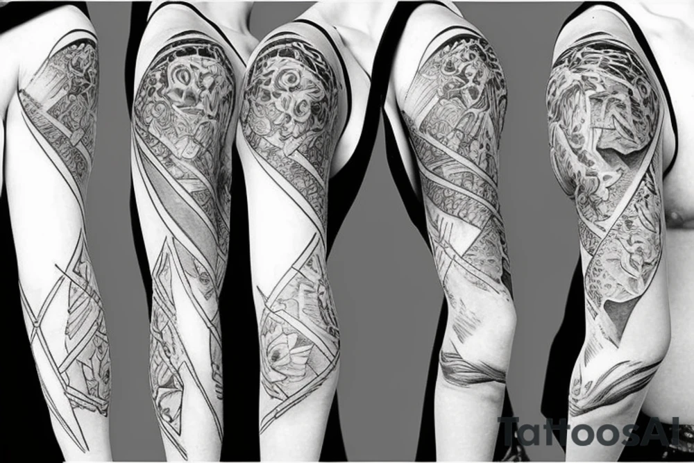 female amazon sleeve tattoo tattoo idea