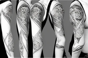 female amazon sleeve tattoo tattoo idea
