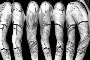 female amazon jungle sleeve tattoo tattoo idea