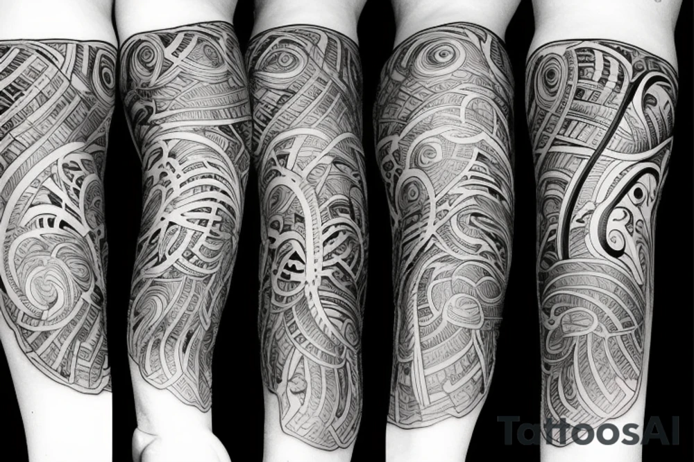 wood  sleeve tattoo tattoo idea