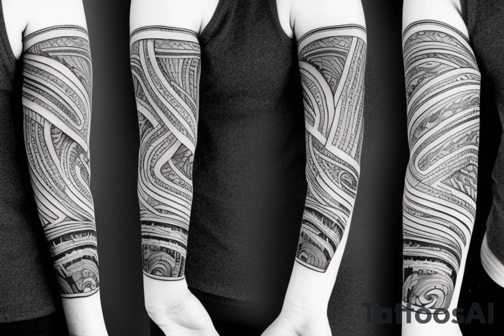 wood  sleeve tattoo tattoo idea