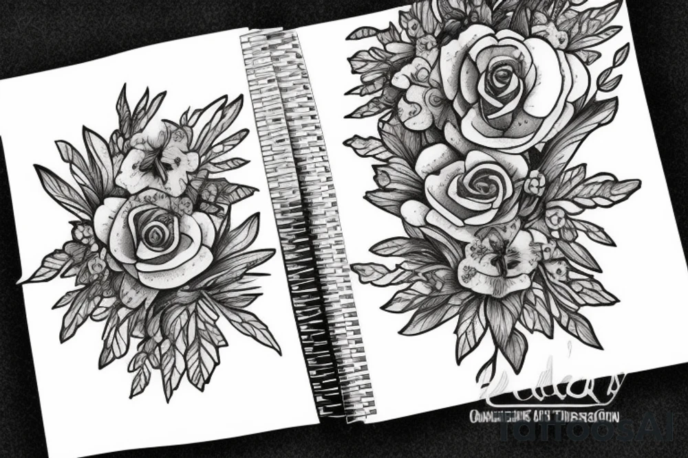 fine line amethyst stone with primroses and dead aster flowers under it tattoo idea fine line amethyst stone with primroses and dead aster flowers under it tattoo idea