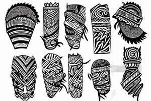 wood in night sleeve tattoo idea