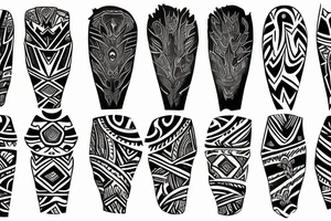 wood in night sleeve tattoo idea