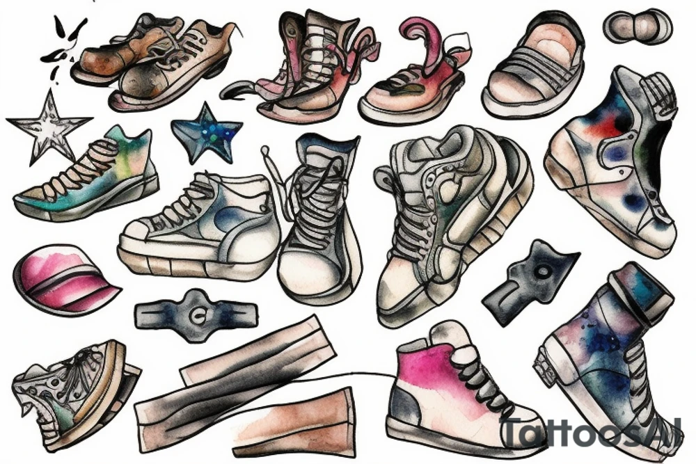 Rock climbing top of foot tattoo idea