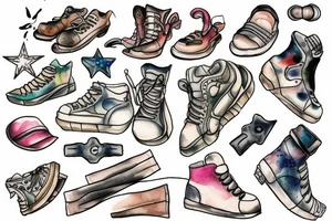 Rock climbing top of foot tattoo idea