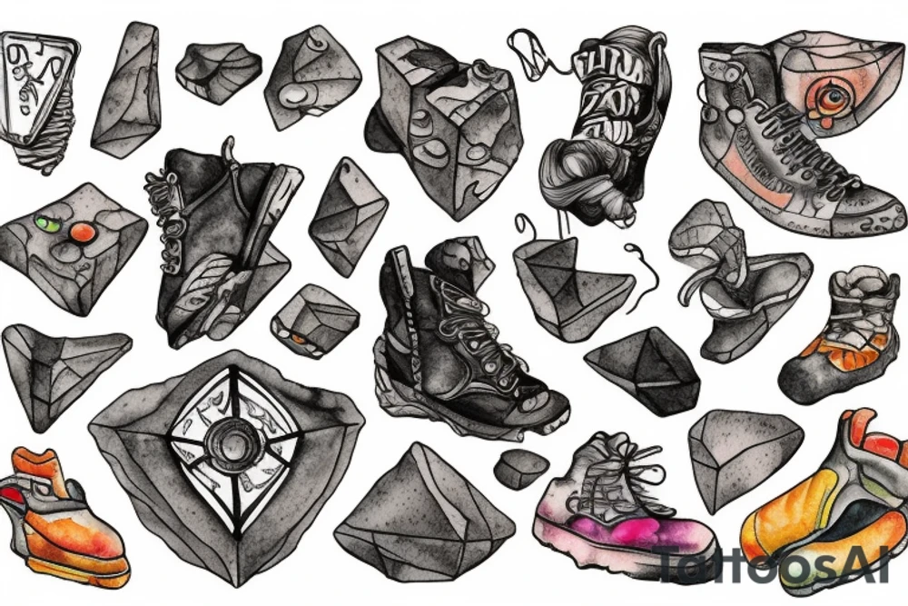 Rock climbing tattoo idea