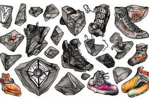 Rock climbing tattoo idea