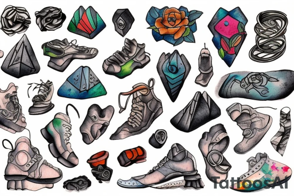 Rock climbing tattoo idea