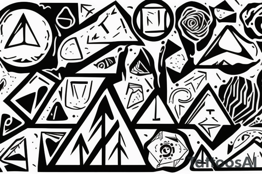 Overhung climbing tattoo idea