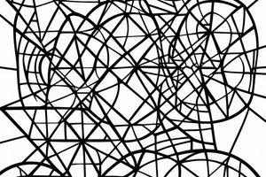 Christ Cross, Geometric, Back Tattoo, Dot Work, stained glass tattoo idea