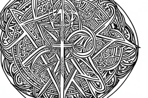Christian Cross, Sacred Geometry, Back Tattoo, tattoo idea