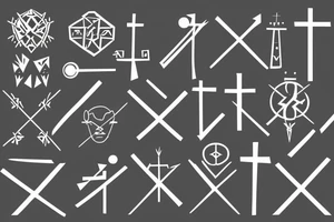 3 Christian Crosses, Geometric, tattoo idea