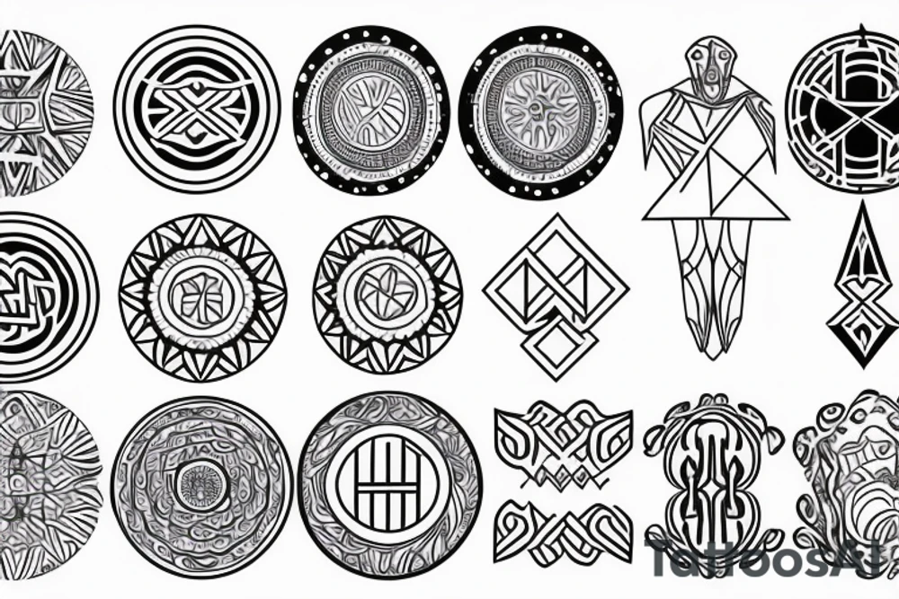 Christian Crosses, Geometric, Circle of Life, Back Tattoo tattoo idea