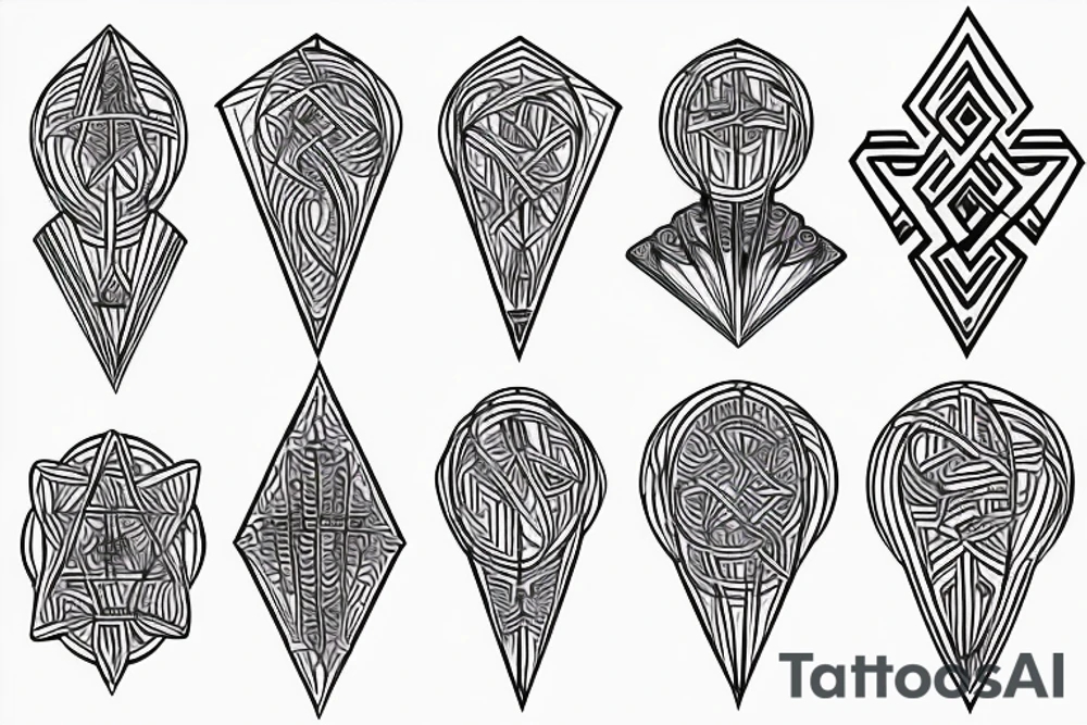 Christian Crosses, Geometric, Back Tattoo tattoo idea