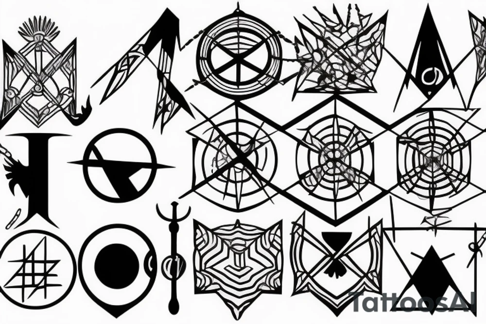 Christian Crosses, Geometric, Back Tattoo tattoo idea