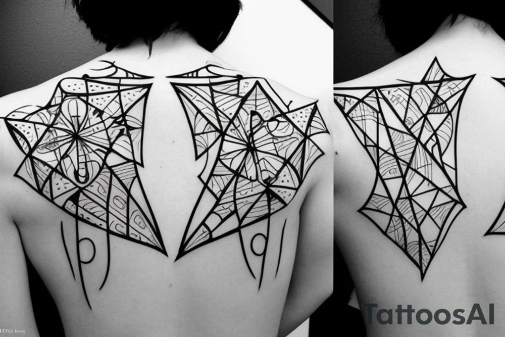 Christian Crosses, Geometric, Back Tattoo tattoo idea