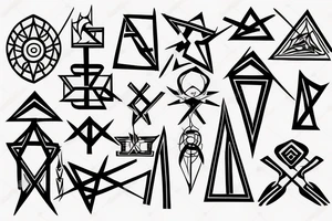 Christian Crosses, Geometric, Back Tattoo tattoo idea