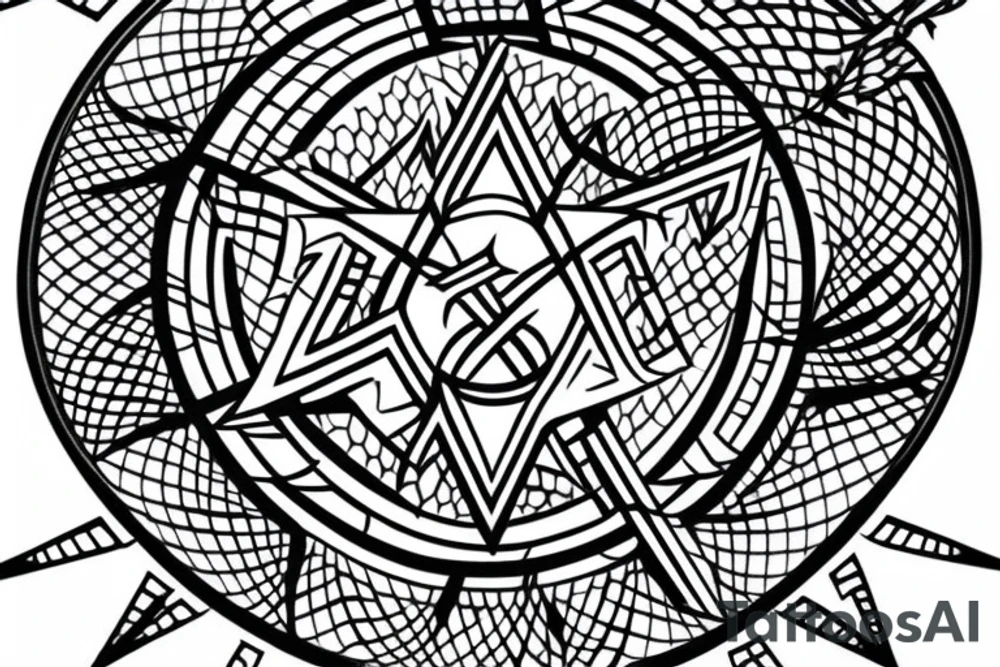 Christian Cross, Geometric, Back Tattoo tattoo idea