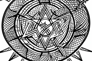 Christian Cross, Geometric, Back Tattoo tattoo idea