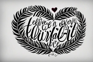 Feather with words inside that say even though this life this love is brief I've got some people who Carry me tattoo idea